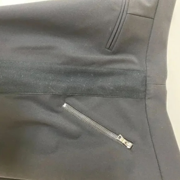 Black Zipper Rebecca Taylor Tuxedo Velvet Stripe Pants [Size 6] - Picture 3 of 3